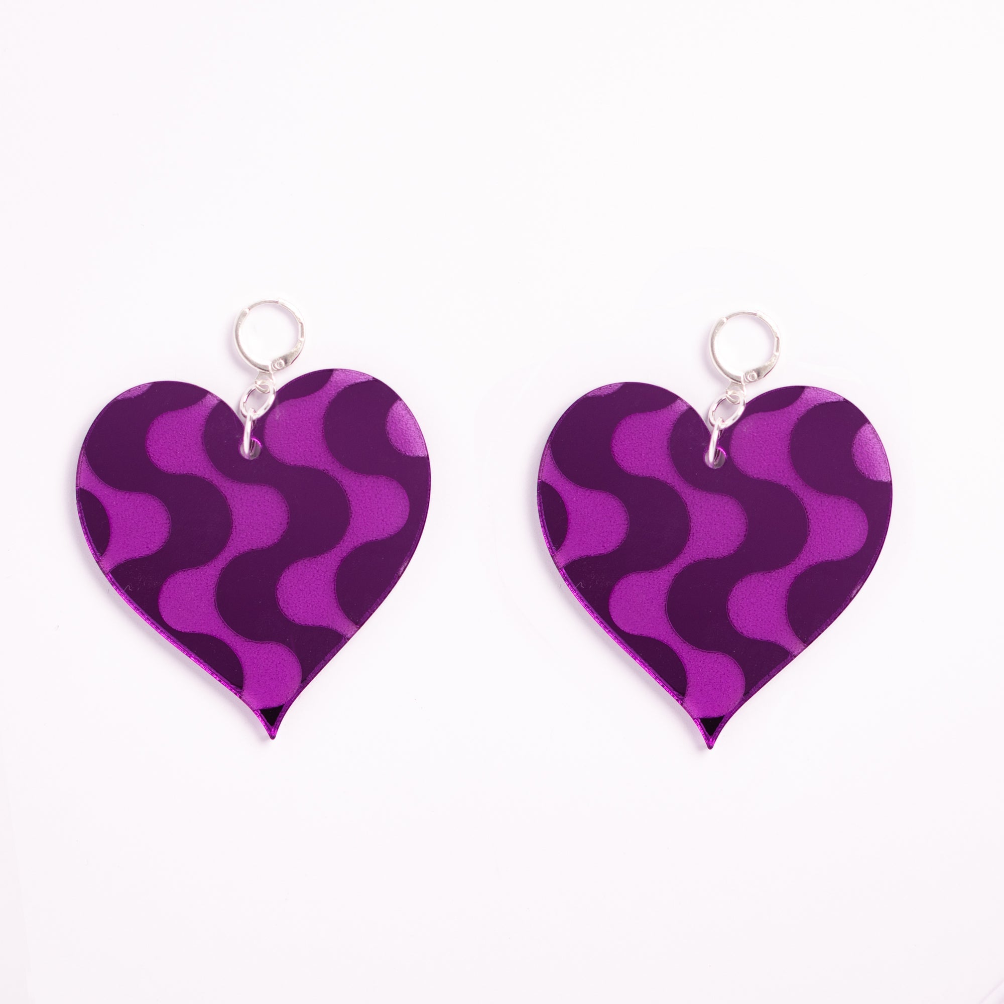 Engraved Heart Dangle Earrings