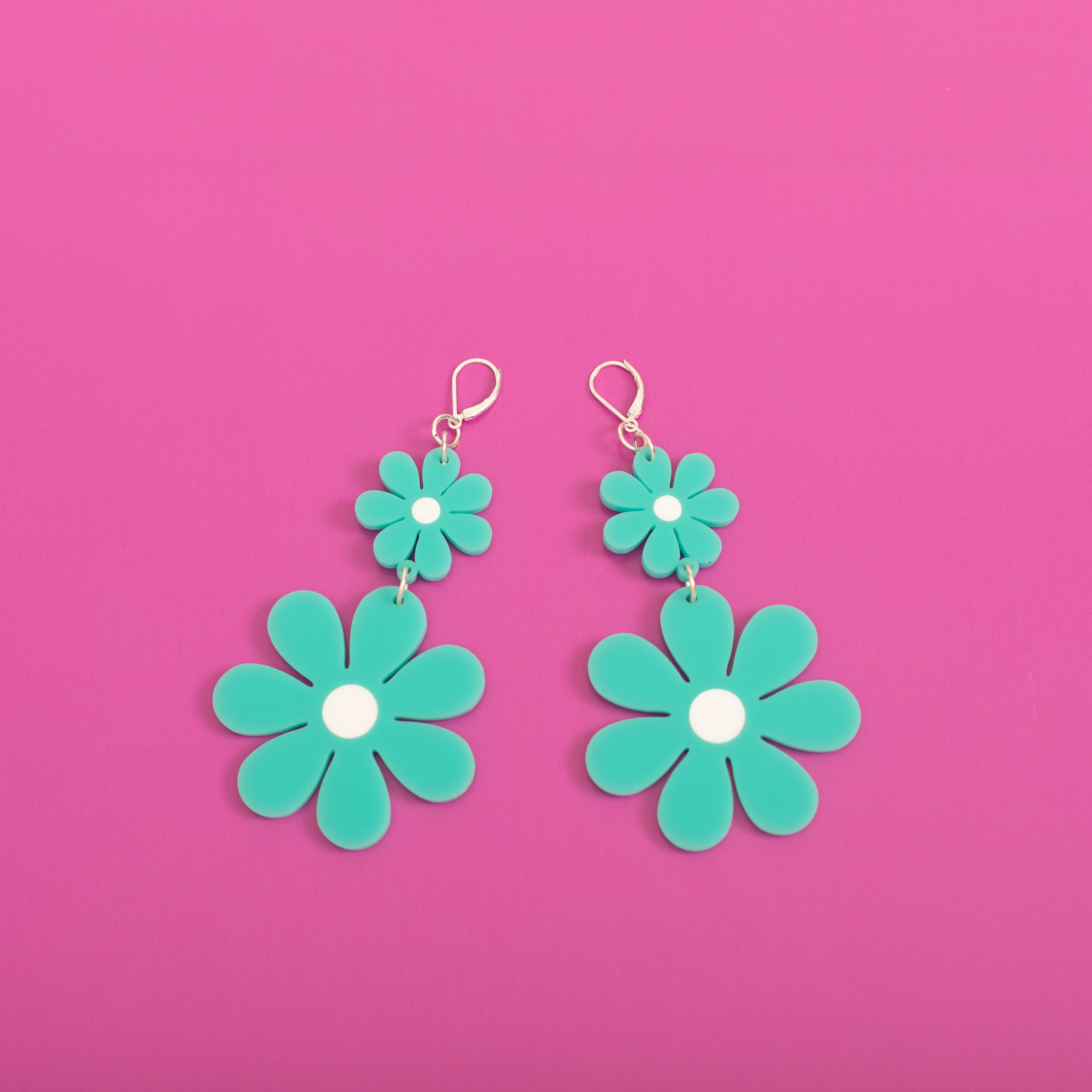 The Double Daisy Dangle Earrings