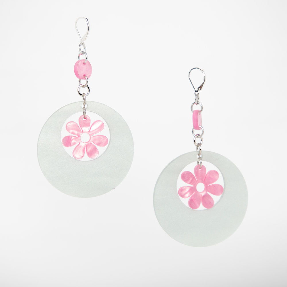 Oh Mod! Floating Dazey Dot & Chain Earrings