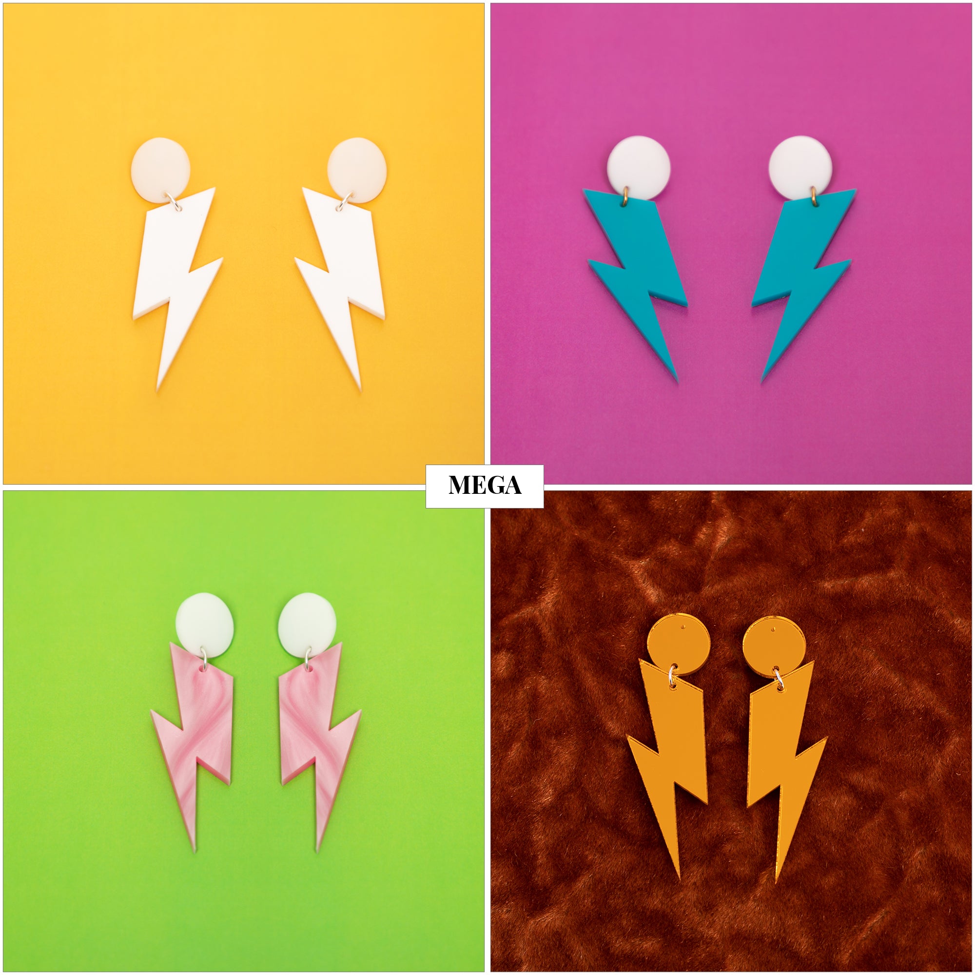 The Ziggy Bolt Hanging Stud Earrings